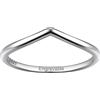 Suplight Anello Donna Argento 925 Personalizzato V Wishbone Impilabile Fedina Argento Misura 12 Regalo per Donna e Ragazza Fidanzata