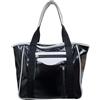 Liu Jo Borsa donna con pochette, tote bag grande effetto glossy con inserti in contrasto e tasche frontali art. TF5137 col. nero