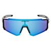 SANTA CRUZ Occhiali da sole specchiati blu ciclismo corsa strip reacer con custodia rigida -lenti protezione raggi UV 100%