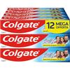 Colgate Dentifricio Colgate Family Action 12 x 75 ml | dentifricio al fluoro | formula a base di calcio penetra tra un dente e l'altro | protezione dalla carie | rinfresca l'alito | delizioso gusto di menta