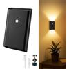 Toowell 1 Pack Lampada da parete con sensore di movimento, colore nero