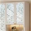 GQINGHUA Pellicola per Vetri Finestre 35 x 125 cm, Senza Colla, Aderenza Statica, Facile Applicazione, Privacy Finestre, Pellicola Vetri Autoadesiva, per Casa Cucina, Fiore Della Fenice