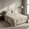 HOME ZEN HOUSEHOLD LINEN Completo Letto in Microfibra di Poliestere, Morbido e Setoso, Stampa Digitale 3D Floreale, con Lenzuolo Sotto Elastico e Federe (Dis 3, Matrimoniale)