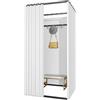 CLXRZM Camerino Negozio di Abbigliamento, Mobile Quadrato Spogliatoio Portatile, Pavimento Tenda Scorrevole per La Privacy per Ufficio, Negozio E Centro Commerciale, Bianco