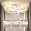 BOYIR Plafoniera LED Soffitto 22W 2200LM Lampada da Soffitto LED Moderna 3000K/4000K/6000K Plafoniera a Forma di Fiore per Cucina Camera da Letto Bagno Corridoio Soggiorno