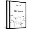 Zenacolor Cornice Foto x2 20x30 cm Alluminio Nero - Cornici Foto con Pellicola Protettiva Antigraffio, da Appendere al Muro o da Appoggiare