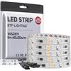 BTF-LIGHTING WS2811 IC=RGB IC Indirizzabile Dream Color Striscia LED 5M 60LED/m 20Pixel/m 300LED 100pixel Impermeabile IP67 Bianco PCB Flessibile DC12V Effetto Inseguimento per la Decorazione Casa