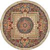 GueTTO Tappeto Rotondo Persiano Tradizionale, Grande Tappeto Circolare 200cm - Resistente alle Macchie, Antiscivolo per Salotto/Camera, Motivo Fioreale Vintage,R,∅ 200cm