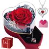 Touloube Rosa Eterna Regalo Mamma | Festa della Mamma, Compleanno Amica Nonna Fidanzata Moglie | Sorpresa per Lei | Fiore Eterno Decorativo | Ti Amo per Sempre,Regalo Natale San Valentino Anniversario