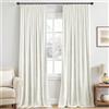 MIULEE Tende Velluto Fettuccia Arricciata 2pz Bianco Avorio 140x280cm | Tende velluto spesse semioscuranti, fettuccia arricciata, isolamento termico, eleganti per soggiorno e camera da letto