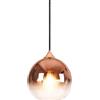 LFsem Lampada a Sospensione Vintage in Vetro, Paralume Globo Elettroplaccato, E27, Cavo Regolabile 150cm, per Isola Cucina, Sala da Pranzo, Camera, Caffè (Dorato rosa, 20CM)