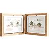 Amexo Cornice Doppia Pieghevole, 10 x 15 cm Portafoto Pieghevole in Legno Cornice in Legno 4 Foto Girevole 360° Porta Foto da Tavola per Matrimoni Famiglia Scrivania e Ufficio