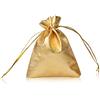 YFZYT 100 Pezzi Sacchetto dei Monili Sacchetti della borsa dei sacchetti del regalo del sacchetto del cordone Satchel per i regali di favore del partito di festival - 15x20 cm, Oro