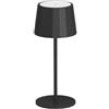 Wilmà Small Lampada da Tavolo Led Ricaricabile Impermeabile Autonomia 23h | Lampada da Comodino Alluminio IP54, Lampada Dimmerabile Senza Fili con Touch Control Altezza Regolabile 29cm Antiribaltamento