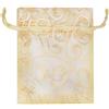 YFZYT 100 Pezzi Sacchetti Organza Sheer coulisse Organza Gioielli Pouch Sacchetti regalo di natale festa di nozze - 7x9 cm/2.76x3.54 pollici, Oro#1