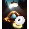 Lunartec Lampada da campeggio 2 in 1 con catena luminosa da 10 m, ricaricabile USB-C, 130 LED, IPX4