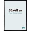 yd. Your Decoration - Cornice Puzzle 36x48 - Nero Lucente - Cornice Puzzle 500-1000 pezzi - Plastica Cornice portafoto - Annecy