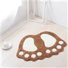 ele ELEOPTION Tappetino da Bagno Antiscivolo, Tappetino da Doccia Super Assorbente, Tappetino da Bagno Morbido e Confortevole, Tappeto da Bagno Lavabile in Lavatrice (60x40CM, caffè)