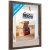 PHOTOLINI 3D cornice 30x40 cm rovere scuro, profonda con vetro e passe-partout, cornice per oggetti fino a 1,5 cm di profondità, legno MDF - perfetta per il fai da te e come regalo