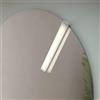 Inbagno Lampada LED Da 26 Cm In ABS Cromato Compatibile Con Specchi Bagno A Filo Lucido, Luce Naturale 4000K, Potenza 5 W, IP44, Installazione Regolabile