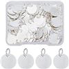 SUPERFINDINGS 100 pz Ciondoli in Ottone Vuoti 12mm Piatto Rotondo Stamping Tag Pendenti e Ciondoli con 4mm Foro per Bracciale Collana Gioielli Fai da Te Fare Argento