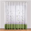 SIMPVALE 2 Pezzi Tenda per Interni, Verde 140x245 cm Tende per Finestre con Motivo a Floreale Ricamata, Tenda Semi Trasparente Voile con Occhielli per Camera da Letto e Salotto