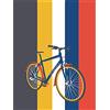 Wee Blue Coo Edinburgh Transport Bicycle Art Print Poster Wall Decor 12X16 Inch Edimburgo Trasporto Bicicletta Manifesto Parete