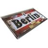 Gingiero Targa in metallo vintage Berlino Germania, souvenir retrò con porta di Brandeburgo e orso di Berlino, decorazione da parete per casa, bar, pub, garage, 30 cm x 15 cm