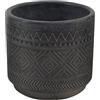milani home - vaso decorativo per piante in fibra sintetica, 18 x 18 x 16 cm, antracite, per interno esterno balcone e terrazzo