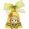 THUN Pasqua Limited Edition 2023, Campanella Gialla in Ceramica Decorata a Mano, Linea Pasqua Favolosa, 7.2x7.2x8 cm h
