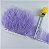 GreatRise 1m di piume di struzzo naturali, bordo in pelliccia con frange, nastro di raso per lavori manuali, cucito, cappelli, abbigliamento, costumi, decorazione (viola) 10-13cm