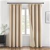 MIULEE Tende Oscuranti per Interni con Fettuccia L 140 x A 280 cm, Tenda Beige Soggiorno Moderne 2 pezzi, Tenda per Finestra Termica Isolante,Tende Oscurante Finestra Camera da Letto Salotto