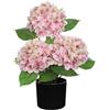 Hollyone Fiori artificiali di ortensia in vaso per decorazioni 2