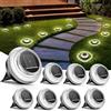 Uwithm 8 Pezzi Luci Solari da Giardino, IP65 Impermeabili Faretti Sepolta Solari a Led da Esterno, Lampade Faretto Solare con effetti ombra, luci giardino solari per Prato Vialetto Strade,Bianco Freddo