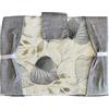 SalGiu Copriforno Cucina in Cotone Varie Fantasie Imbottito Chiusura a Strappo Shabby Chic 50x35cm (Foglie (Grigio))