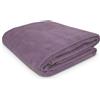 ZOLLNER Coperta da divano soffice 150x200 cm - Plaid morbido e di lunga durata viola - lavabile a 40°C - cotone misto - con bordo elegante - qualità alberghiera - certificato OEKO TEX (R)