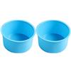 Generic Mini stampi per torte in silicone, rotondi da 10 cm, antiaderenti, riutilizzabili, strumenti da forno per gelatina, mousse e dessert (blu, 2 pezzi)