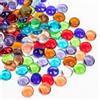 Meschett Mini marmi di vetro piatti,800g perline di vetro di colore della miscela per vasi,fondo floreale Mancala gemme ciottoli rocce per acquario,riempitivi di vasi,decorazioni per la casa (0,5 ~ 0,7)