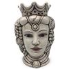 Giardini di Marzo Vaso in ceramica Moro Siciliano DONNA ANTICATO 13,5x12,5 cm Altezza 18 cm