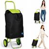 BAKAJI Carrello per la spesa Trolley portatutto POSEIDON con Vano Termico Portaoggetti da 35 Litri, Carrellino Portaspesa Borsa Termica Integrata e Ruote Silenziose in EVA, 36 x 30 x 90 cm