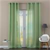 Linea Oro Tenda Finestra/Balcone con Occhielli - Bianco - cm 140x280 Pannello Tende a Vela Trasparente per Soggiorno e Camera da Letto Modello Tenda Brasilia