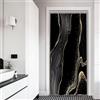Xiaoterna Tenda da doccia in marmo nero Tenda da bagno impermeabile alla polvere d'oro Lusso astratto nero macchie d'oro marmo lavabile tenda da doccia Tessuto resistente a muffa e funghi 90x180cm