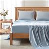 Comfort Spaces Coolmax - Set di lenzuola traspiranti morbide, resistenti allo sbiadimento, con tasca profonda elastica, per materassi fino a 40,6 cm, lenzuola rinfrescanti per temperature calde, per