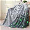 Joiedomi Coperta Spazio Stelle Luminosa - Si illumina al buio, regalo per bambini e bambine dai 2 ai 12 anni - Coperta morbida e accogliente in flanella, decorazione per camera da letto - 127 x 152 cm