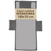 SoNiT home decor SONIT - Telo Mare Grigio Chiaro per Lettino con Tasche e Elastici 70x180 cm, Copri Lettino in Microfibra con Cuscino Gonfiabile Integrato, Angoli e Tasche Laterali, Ideale per Spiaggia e Piscina