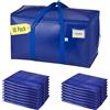 VENO Set da 16 Borse per traslochi extra grandi con cerniere e maniglie per il trasporto, scatole trasloco resistenti per risparmiare spazio (Blu, Set da 16)