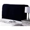 ZCXRYFL Elastica Copertura Per Testiera Per Letto Imbottito/Legno/Pelle Copri Testata Del Letto Matrimoniale Singolo Rettangolare/Leggermente Stondata Fodera Testiera Letto Prote(Lunghezza:90-110cm,Nero)