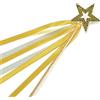 Lovelyshop Bacchetta di Cristallo in Metallo con Nastro per Ragazze Halloween Festa di Compleanno-Giallo