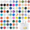 MINISOISO Biglie di Vetro,80 Pezzi Biglie di Vetro Colorate per Bambini con Scatola Squisita,Biglies di Vetros Multicolore Marmo di Vetros,Palline di Vetr per Giochi Marmo, Riempitivi Vasi, Bomboniere