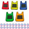 Yokomu Set di Giochi Eludeball -5 Pezzi Gilet per Bambini con Etichetta Eludeball con 20 Palline Sportive Elude per Giochi da Giochi Interni Ed Esterni S